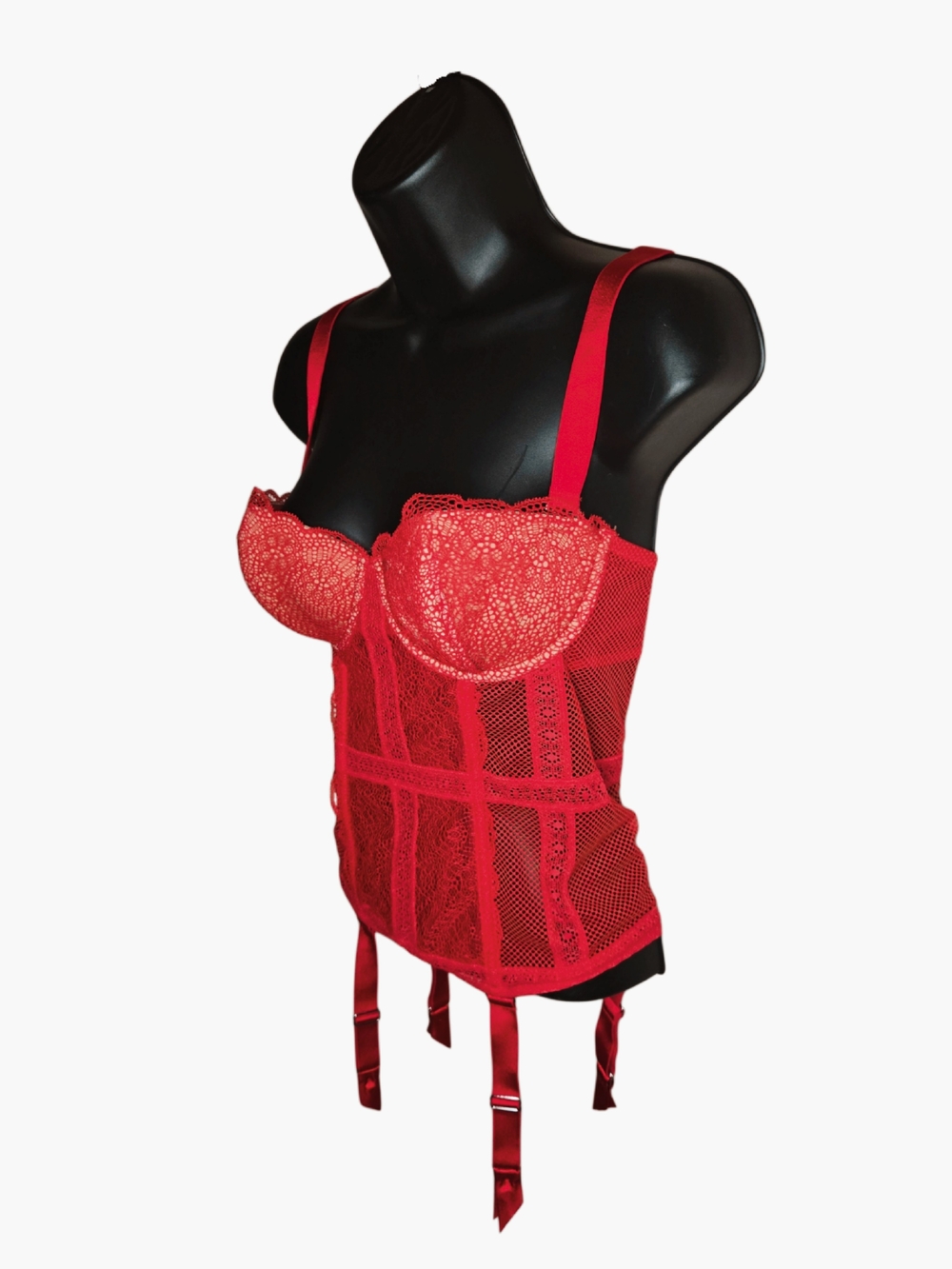 Victoria's Secret Red Lace Bustier Corset Top!